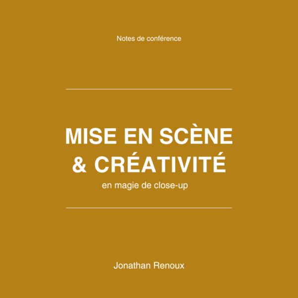 notes de conférence Jonathan Renoux